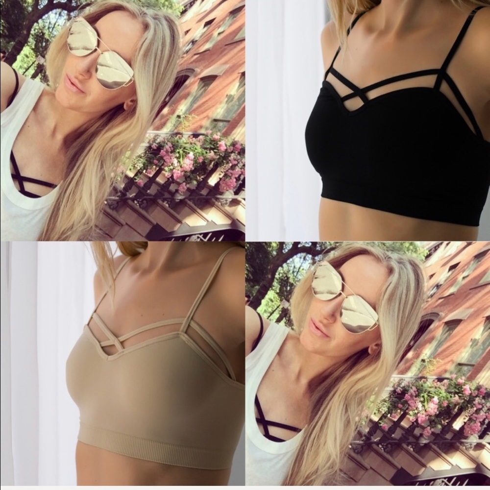 2 Pack: Strappy Bralettes